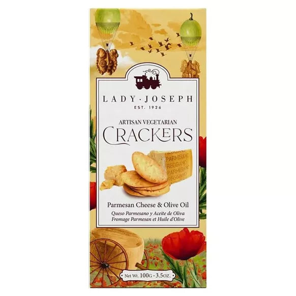 Artisanal crackers with Parmigiano Reggiano cheese and olive oil