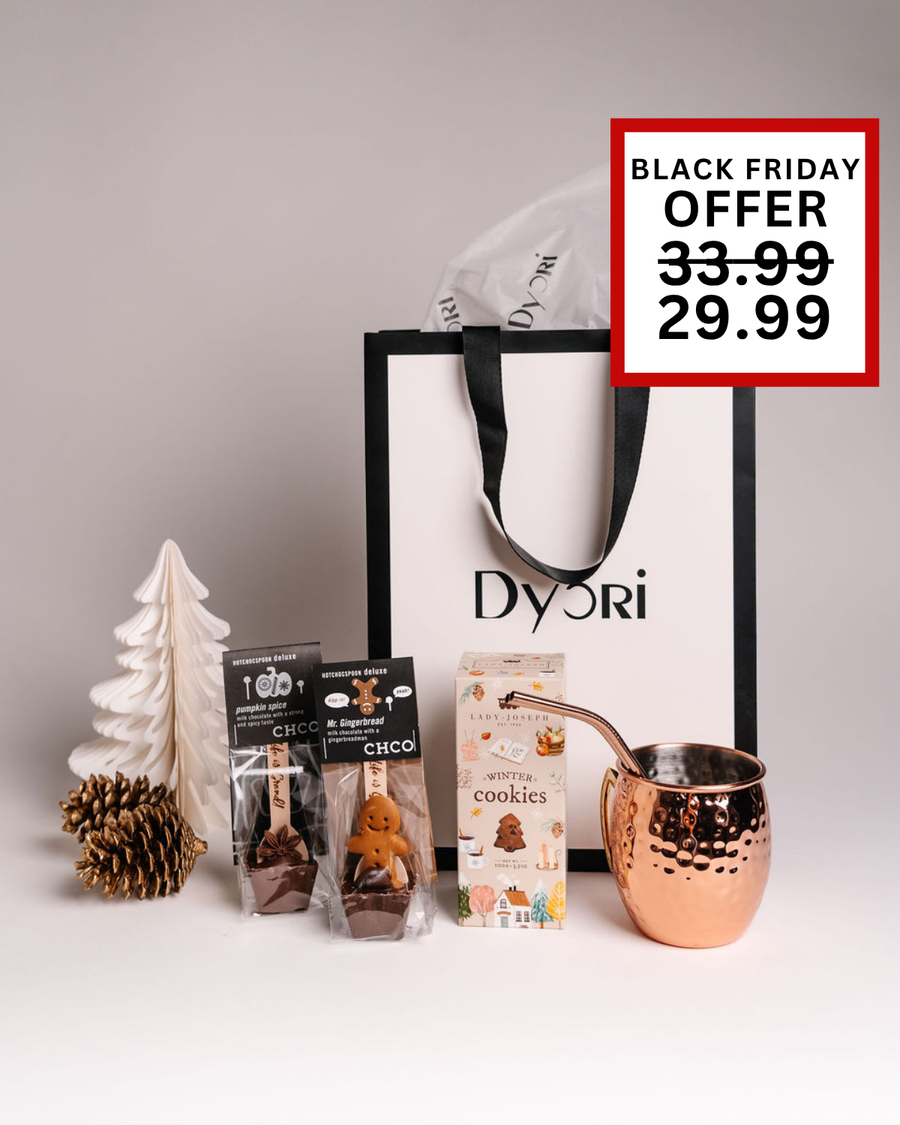 Christmas Copper Mug Hot Chocolate Gift Set Malta – Festive Cookies, Chocospoons & Copper Straws | Christmas Gifts for Everyone