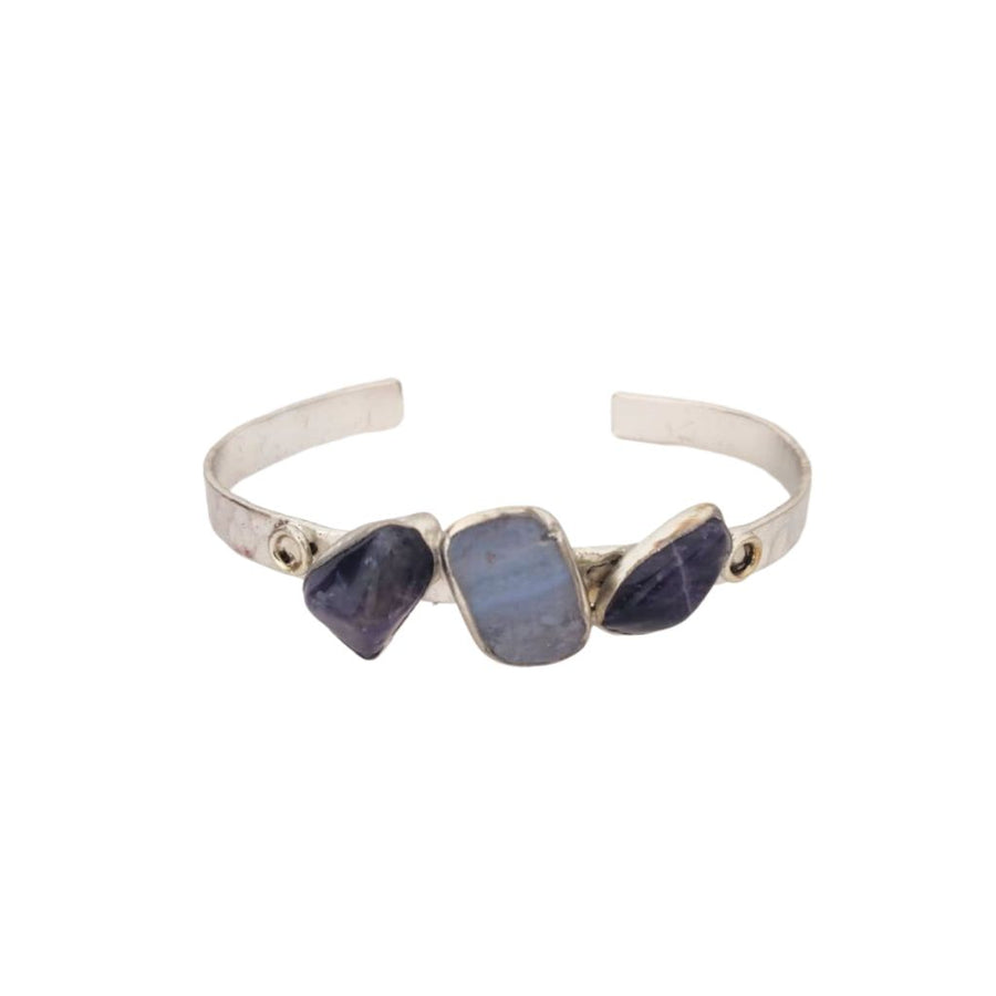 Amethyst and Agate Stone Bangle
