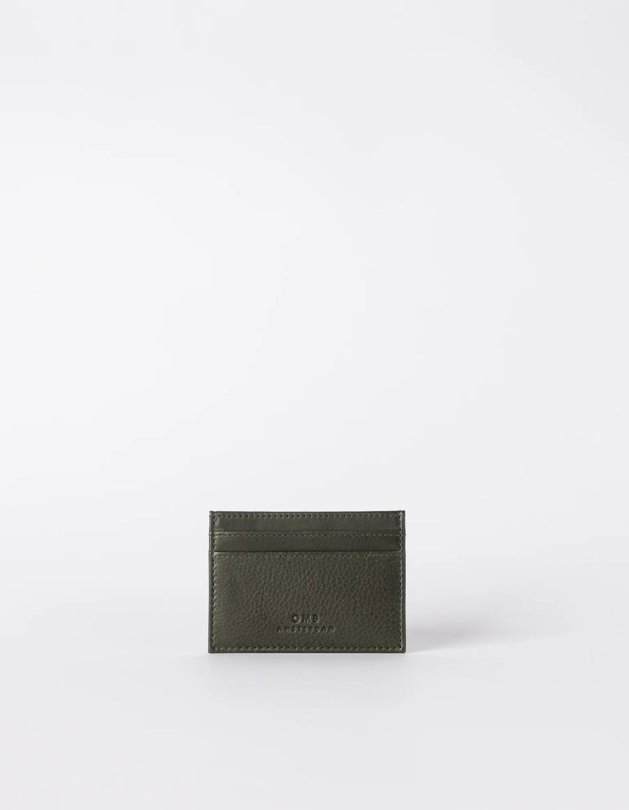 Credit Card Holder - Green Soft Grain Leather