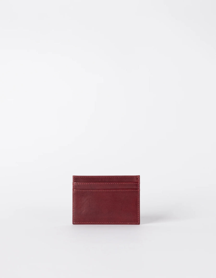 Leather Credit Card Holder - Ruby Classic