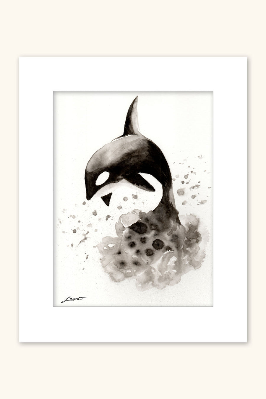 Orca Watercolour Painting
