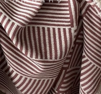 Striped Recycled Cotton Blanket – 100% Eco-Friendly Throw | Available in Grey, Khaki & Terracotta | Dyori Malta