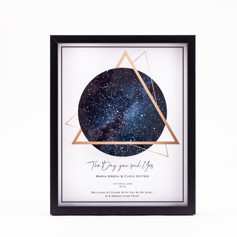 Stellar Memories - Personalised Star Map - Style 11