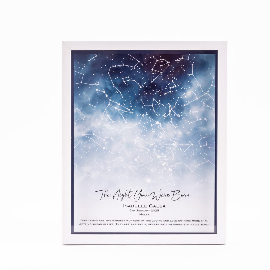 Stellar Memories -  Personalised Star Map - Style 2