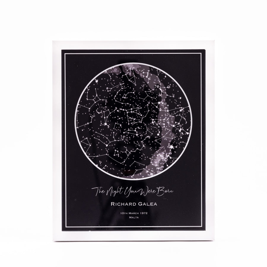 Stellar Memories - Personalised Star Map - Style 12