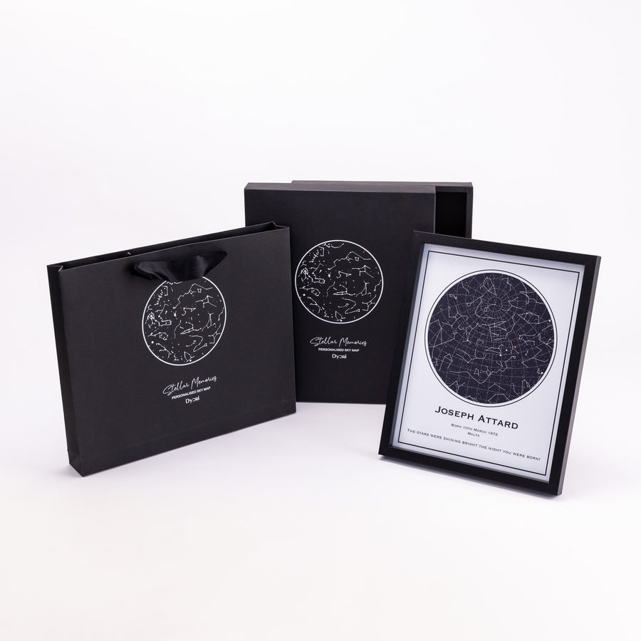 Stellar Memories - Personalised Star Map - Style 1